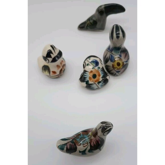 5 Mini Tonala Animals Frog Toucan Duck Birds - Picture 6 of 9